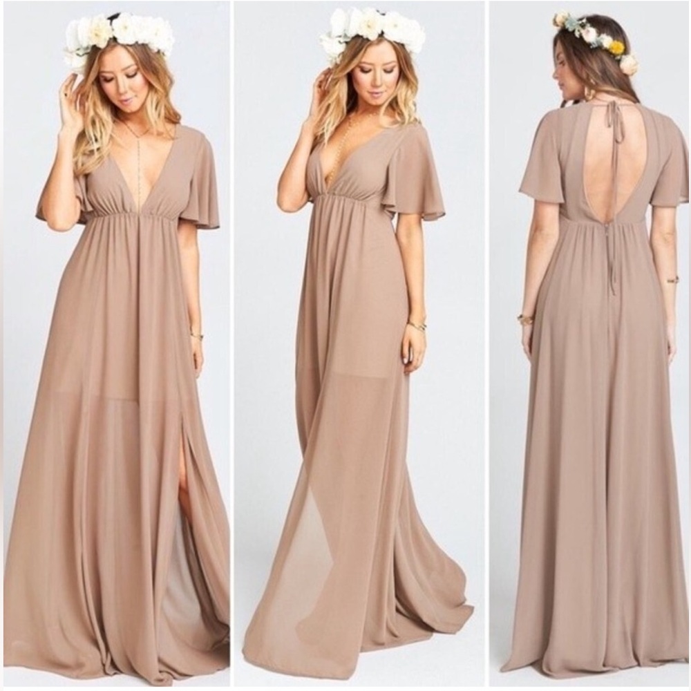 Faye Flutter Dress in Dune